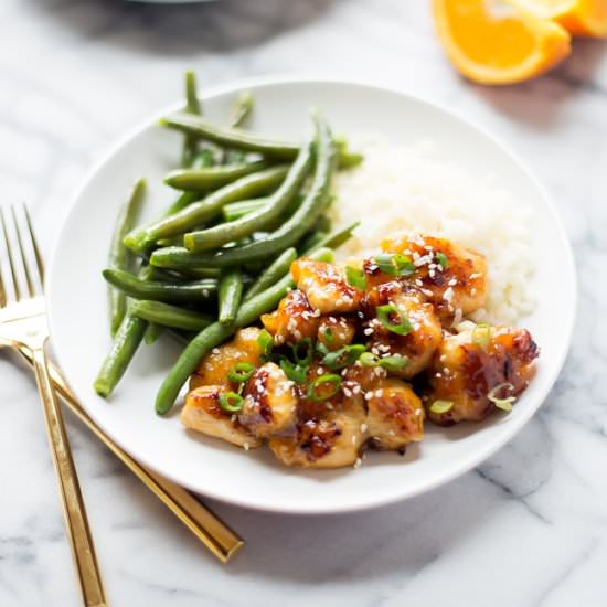 Lightened Up Orange Chicken
