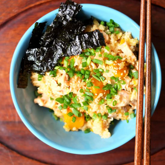 Japanese Steamed Salmon Rice