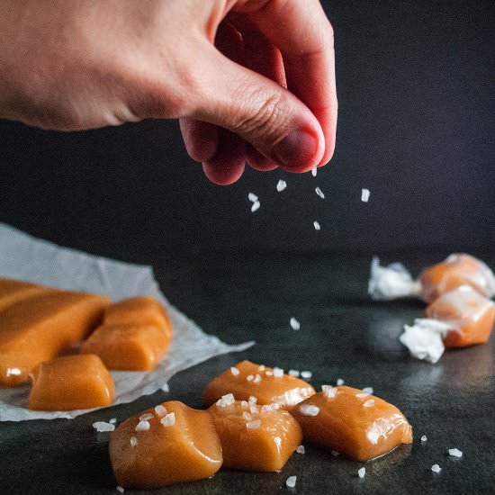 Homemade Salted Caramels