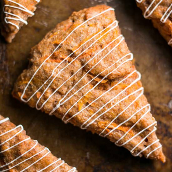 Clean Carrot Cake Scones