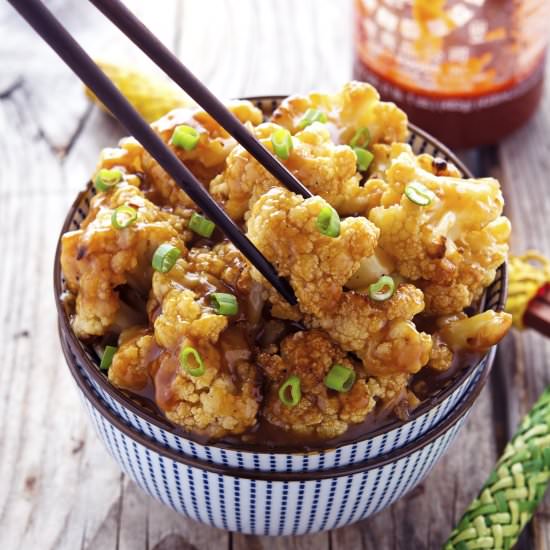 Spicy Honey-Garlic Cauliflower