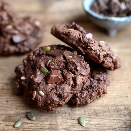 Seedy Double Chocolate Cookies