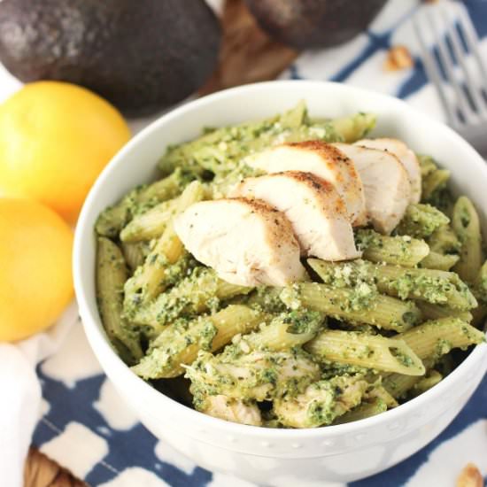avocado pesto pasta