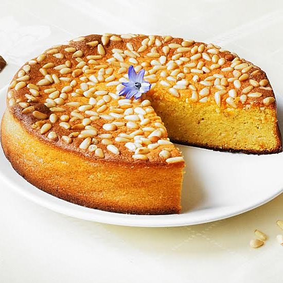 Orange Cake with Pine Nuts