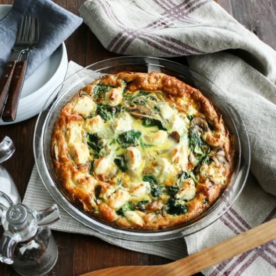 Sweet Potato Crusted Quiche