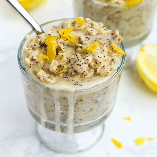 Lemon Poppy Seed Oatmeal (v + gf)