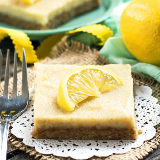 Zesty & Healthy No-Bake Lemon Bars