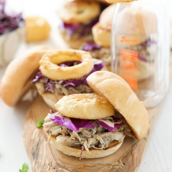 Brown Sugar Pulled Chicken Sandwich