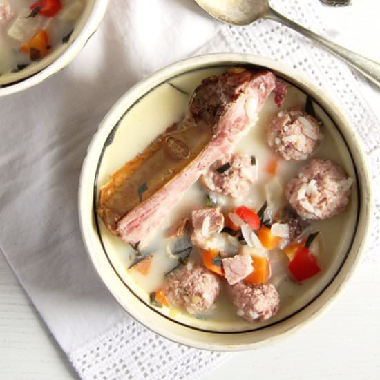 Romanian Meatball Soup