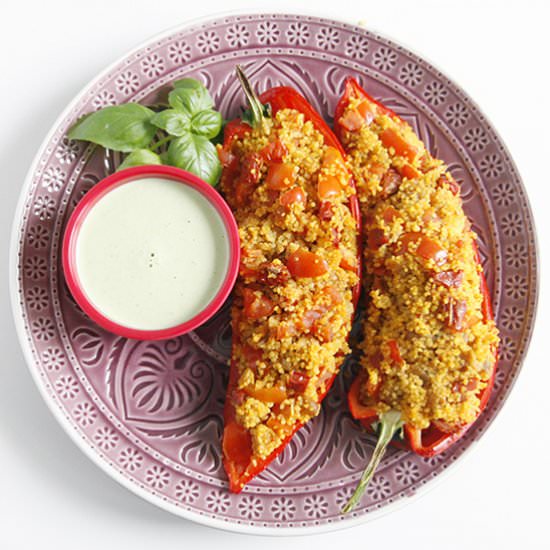 Spicy Couscous-Stuffed Peppers