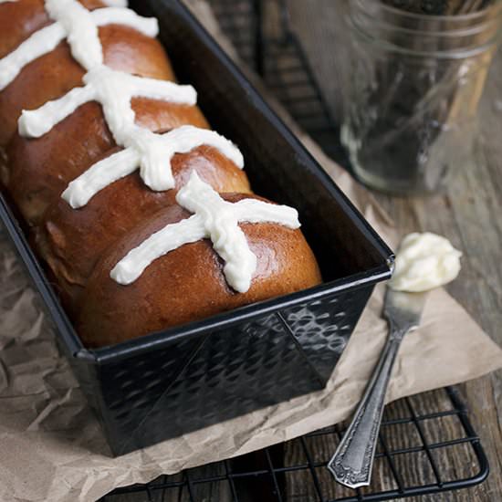 Brown Butter Cherry Hot Cross Buns