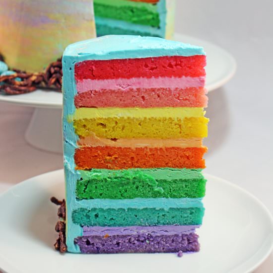 Rainbow Watercolor Cake