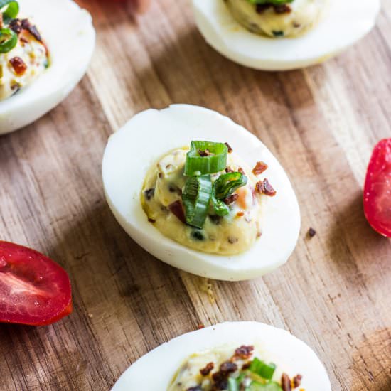 BLT Deviled Eggs