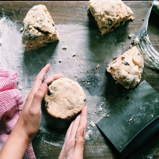 Tart Cherry-Almond Scones