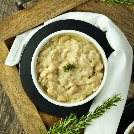 Creamy Rosemary White Beans