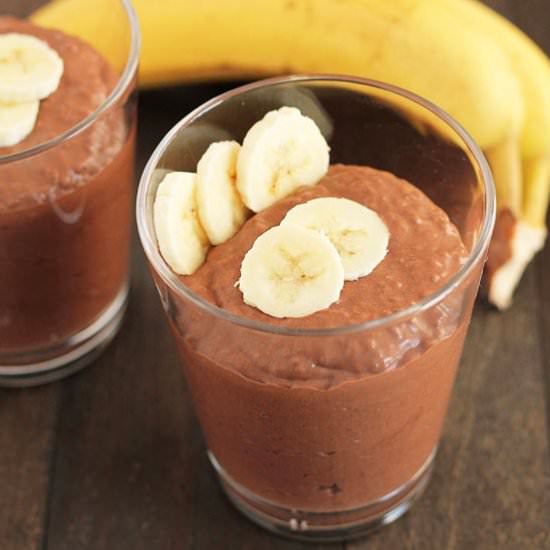 Chocolate Banana Coconut Pudding