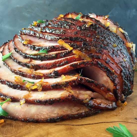 Grilled Glazed Ham