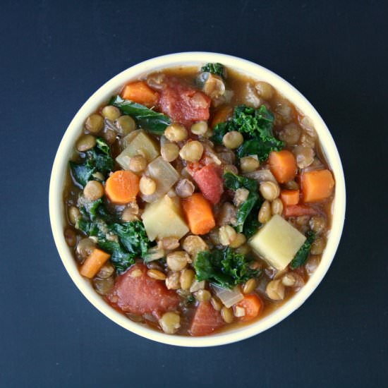 Lentil Kale & Potato Soup