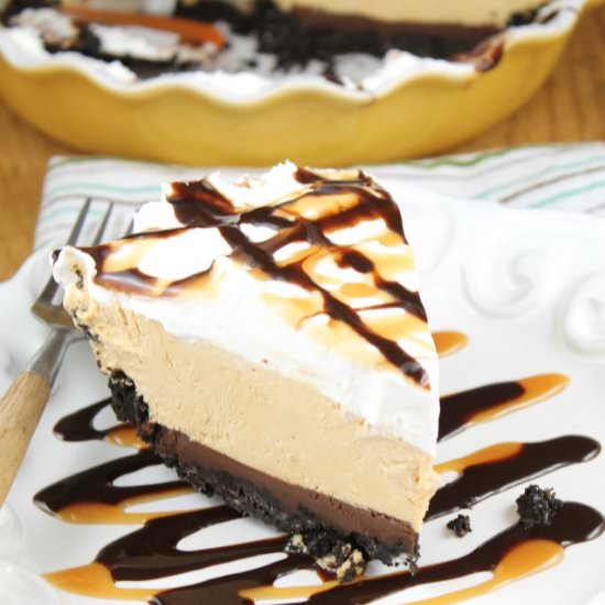 Fudge Bottom Caramel Pie