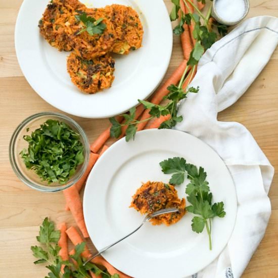 Turmeric Carrot Fritters