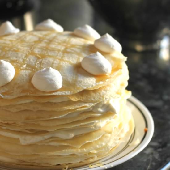 Fig & Honey Crepe Cake