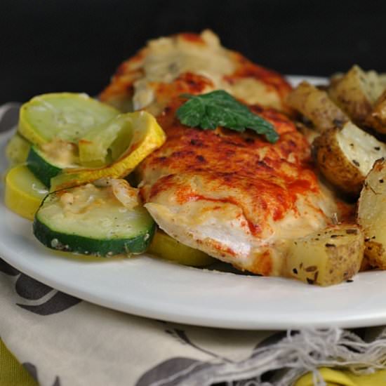 Hummus-Crusted Chicken