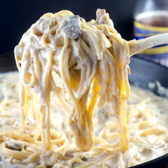 Chicken Tetrazzini with Asiago Cream