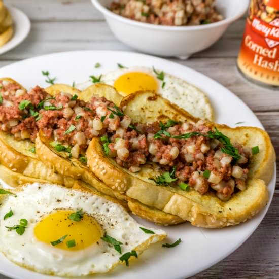 Savory French Toast with Hash