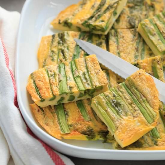 Asparagus Pesto Oven Omelette