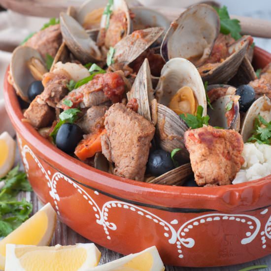 Portuguese Style Pork and Clams