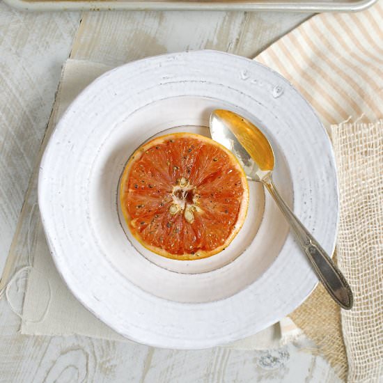 Brown Sugar Roasted Grapefruit