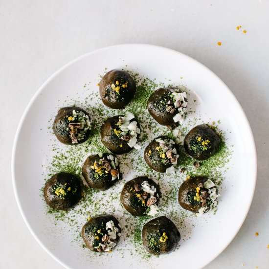 Super Green Matcha Cacao Truffles