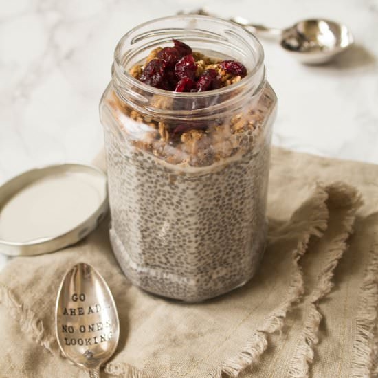 Vanilla Chia Pudding with Granola