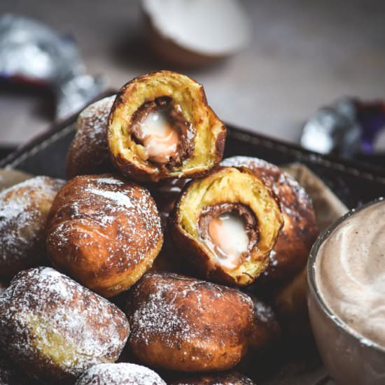 Cadbury Cream Egg Donut Holes