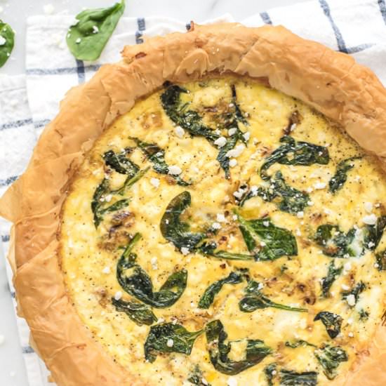Spinach Feta Quiche
