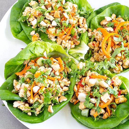 Healthy Asian lettuce cups