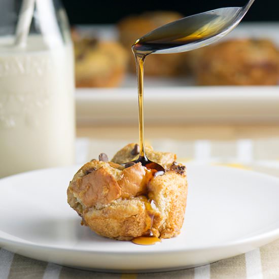 Chocolate Banana French Toast Muffins