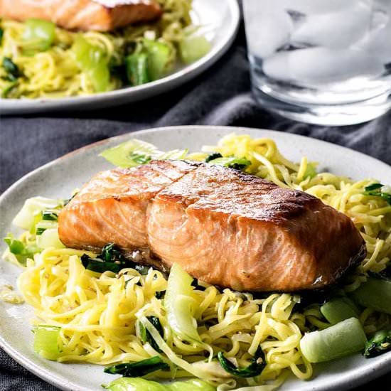 Teriyaki Salmon with Soba Stir Fry