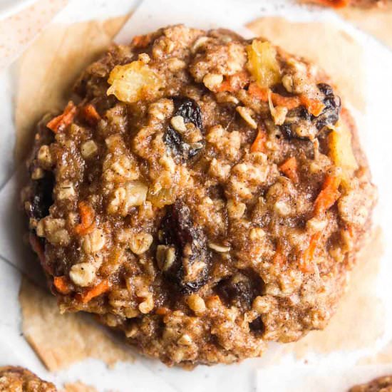Loaded Carrot Cake Oatmeal Cookies