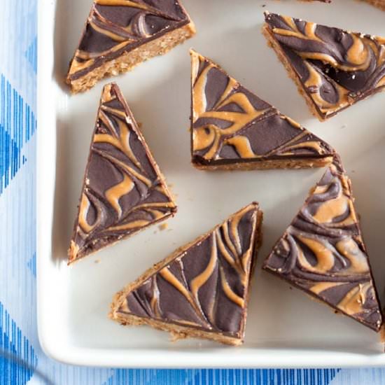 Peanut Butter Swirl Chocolate Bars