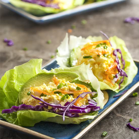 Avocado Egg Salad Lettuce Wraps