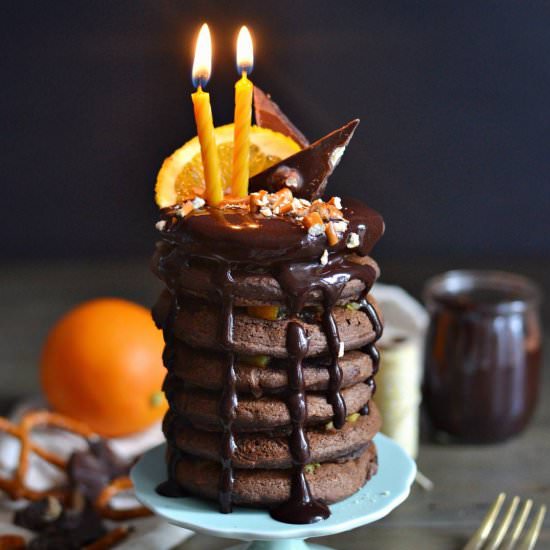 Buckwheat Orange Chocolate Pancakes