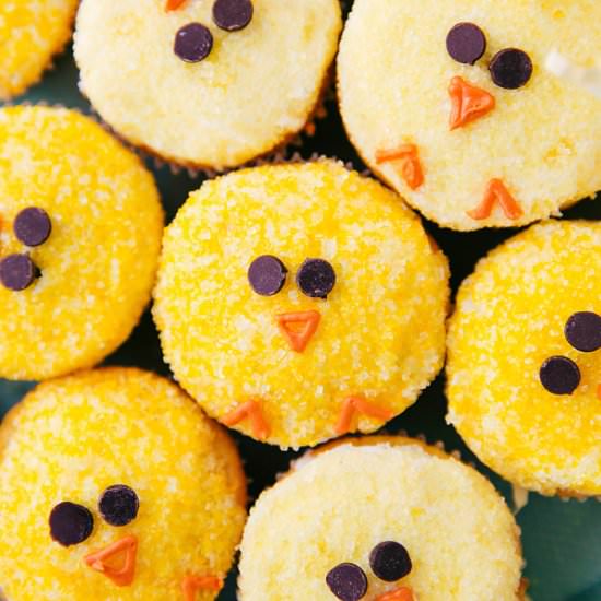 Easter Spring Chick Cupcakes