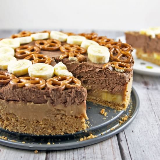 Chocolate Peanut Butter Banana Pie