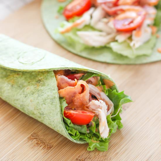 Chicken BLT Spinach Wrap