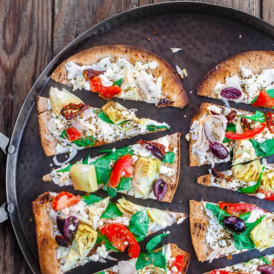 Artichoke Garden Flatbread Pizza