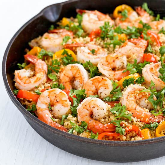 Shrimp and Sweet Pepper Couscous