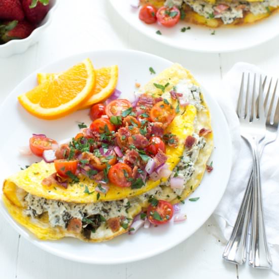 Spinach and Kale Omelet
