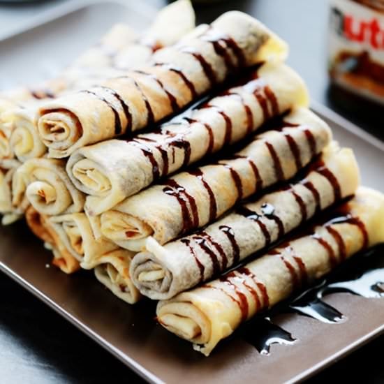 Nutella Stuffed Crêpes