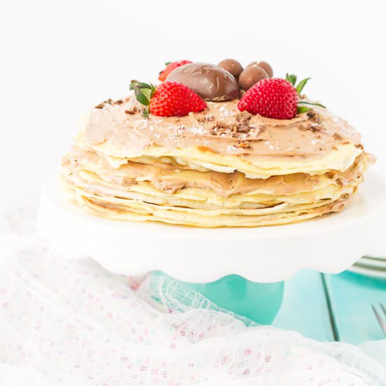 Crepe Cake with Chocolate Cream